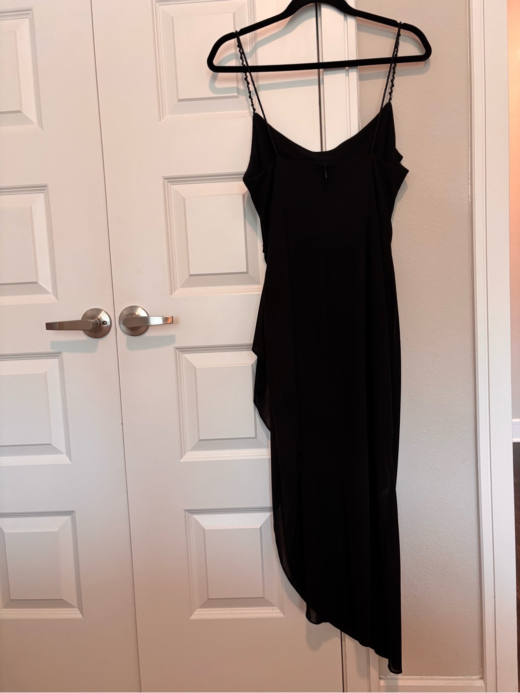 Kay Unger Vintage Asymmetric Slip Dress With Beaded Straps